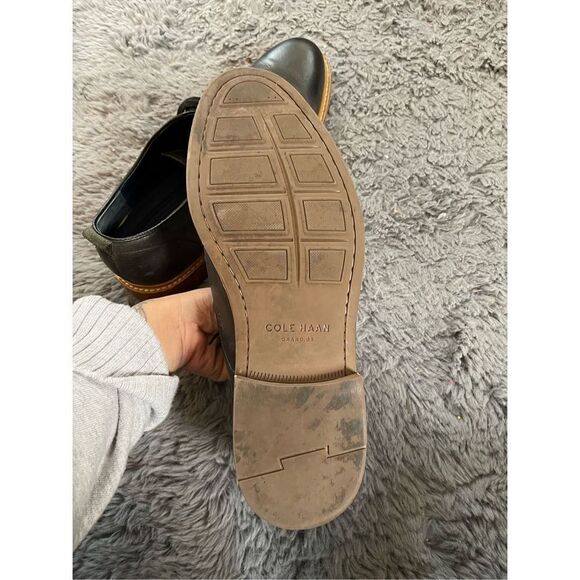 Cole haan mens black‎ leather shoes size 11 - Picture 5 of 7